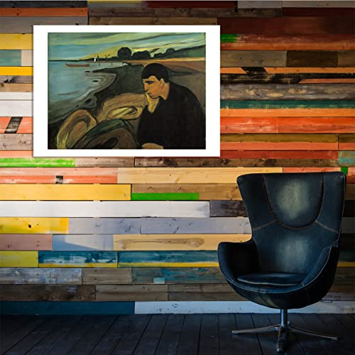 Melancholy de Edvard Munch petit format affiche impression dart mat sans cadre