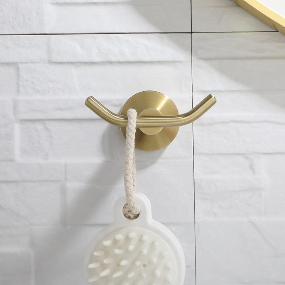 Soporte para papel de baño y gancho para bata doble para reformas de aseos modernos