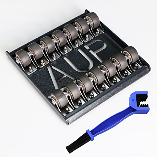 Akso Aoyupe Asko Aoyupe Motorcycle Wheel Cleaning Stand, Anti-Slip Design stand with brush combination, Portable for tire & chain lubrication (Bikes < 600 lb)