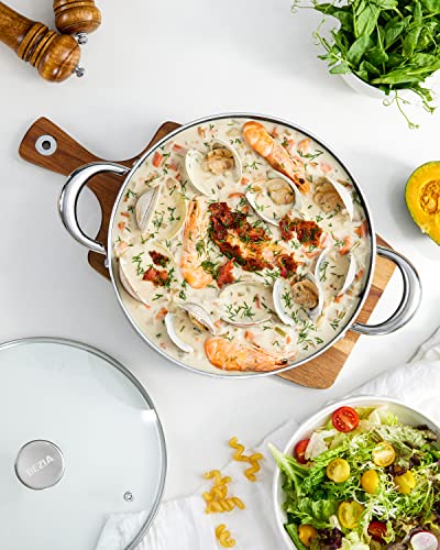 Bezia Cooking Pot With Lid, 6 Quart Nonstick Stock Pot/Stockpot With Lid, Non Stick 6 Qt Large Capacity Induction Pot For Soup, Broth, Chili, Stew - All Stove Compatible #TOP4