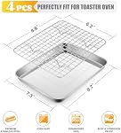Petite feuille de cuisson en acier inoxydable avec ensemble de rack, E-far 9.4. & Lave-vaisselle sans danger