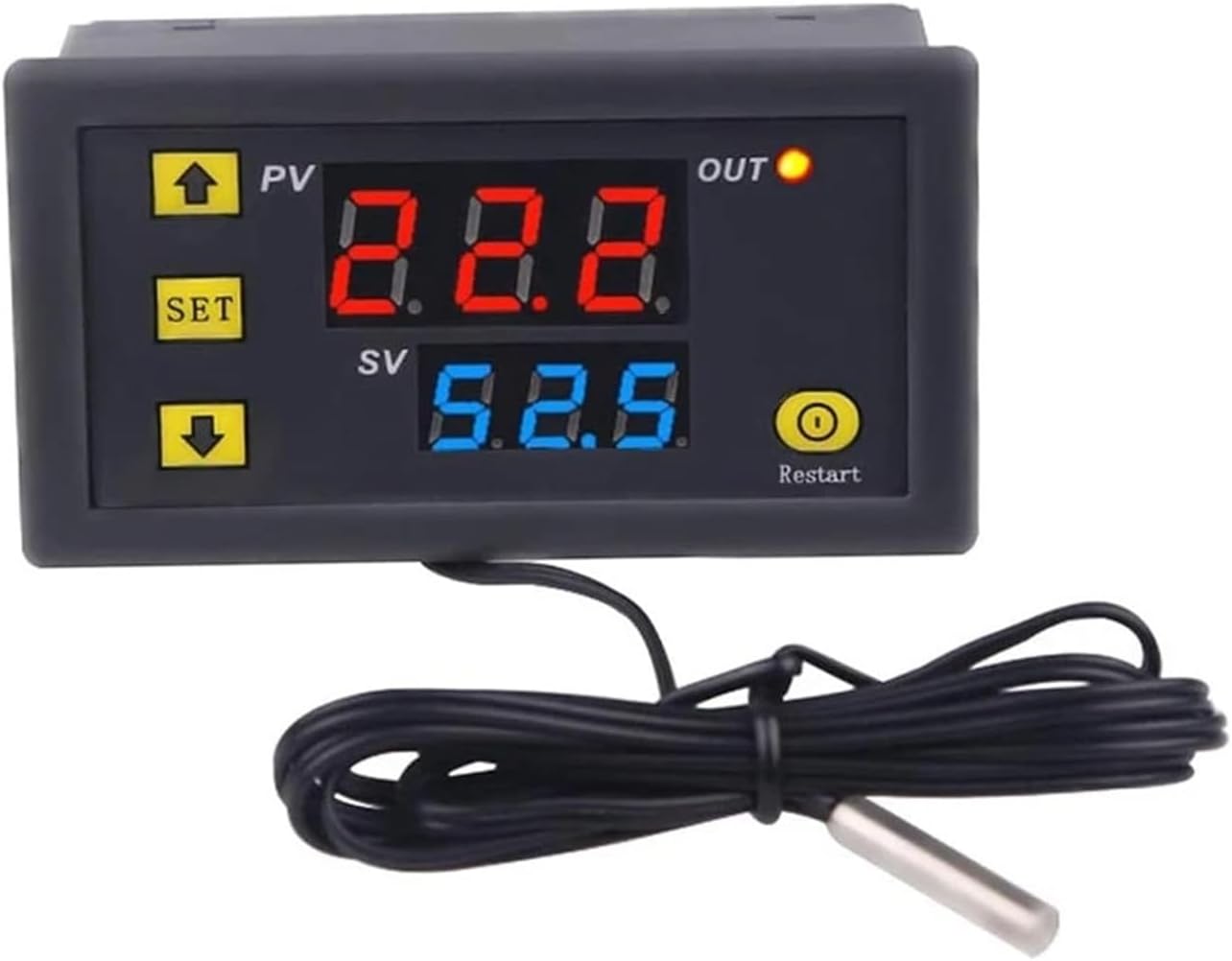 W3230 20A Digital Temperature Control Display Thermostat with Heat/Cooling Instrument 12V 24V AC110-220V 1Pcs(AC 110-220V)