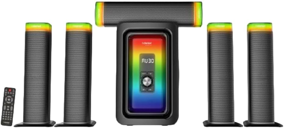 Clarion JM-5726 5.1 Multimedia Speaker System 180 W Bluetooth Home Theatre (Dark Grey, 5.1 Channel)
