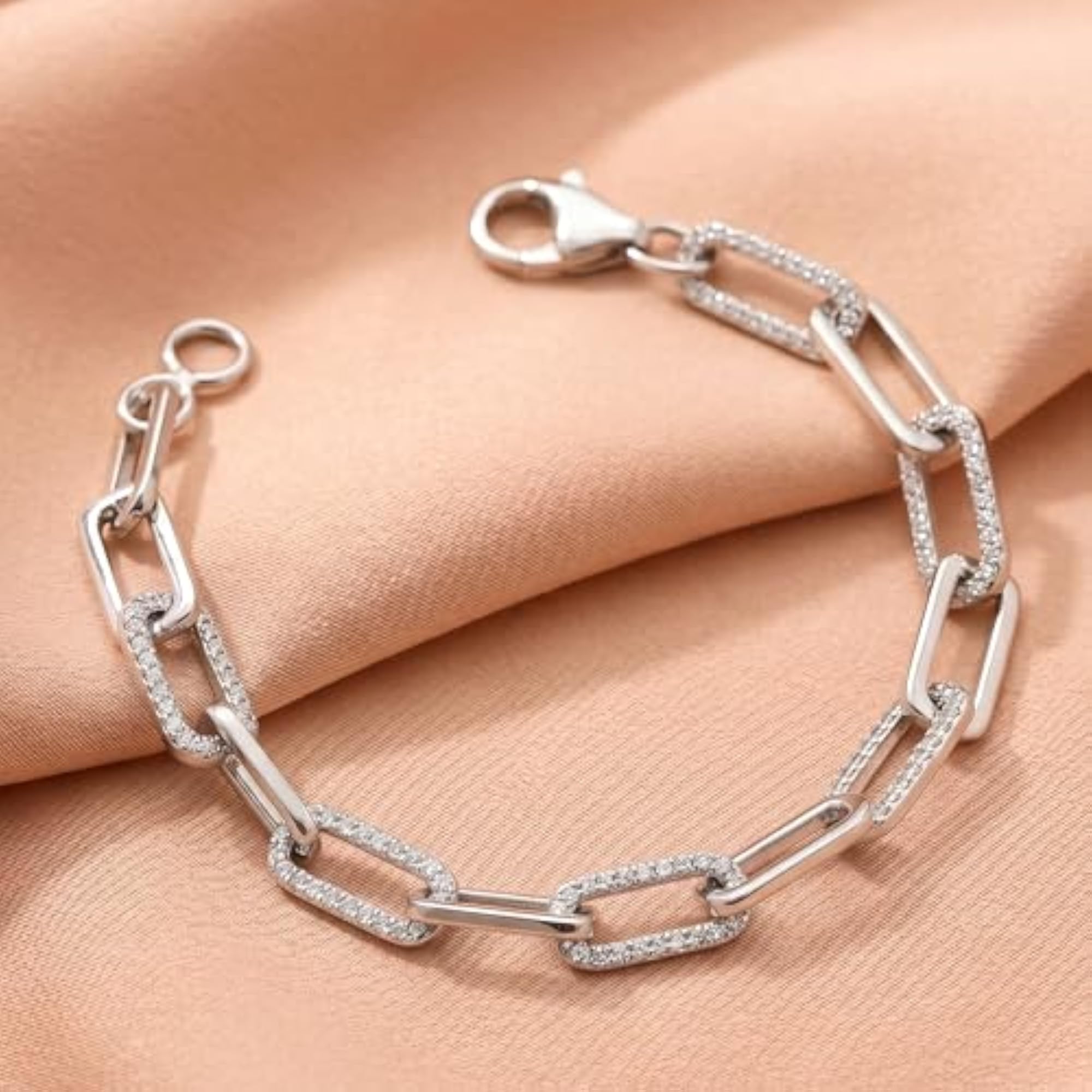 Women's 925 Pure Silver Chain Bracelet, Everyday Elegance