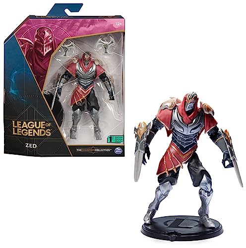 League Of Legends, Personaggio Collezionabile Zed Da 15,2 Cm Con Dettagli Esclusivi E 2 Accessori, The Champion Collection, Per Collezionisti, Dai 12 