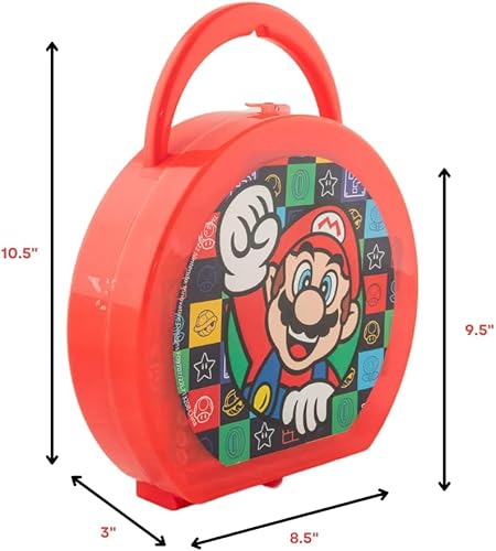 Miniatura 3 de Super Mario Brothers - Juego de actividades para colorear y calcomanías para niños con estuche de transporte de viaje