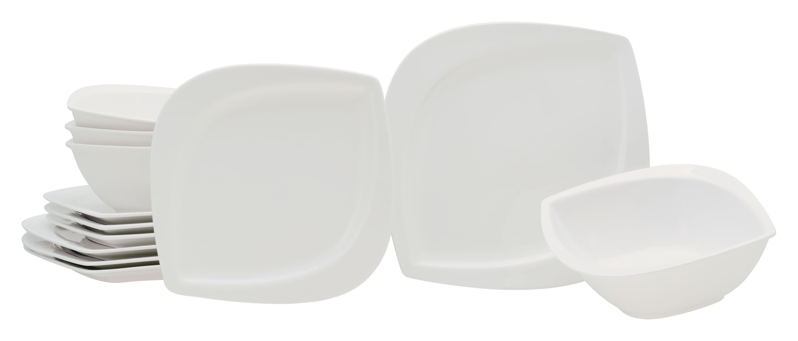 Service de vaisselle 12 pièces en porcelaine fine CreaTable 11443