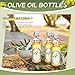 24 Set Mini Plastic Olive Oil Bottles 1. 7 oz Tiny Small Clear Empty Condiment Dispenser Bottles with Tip Cap, Pour Spout Lids and Labels for Milk Juice Sauce Storage for Baby Shower Party Favors
