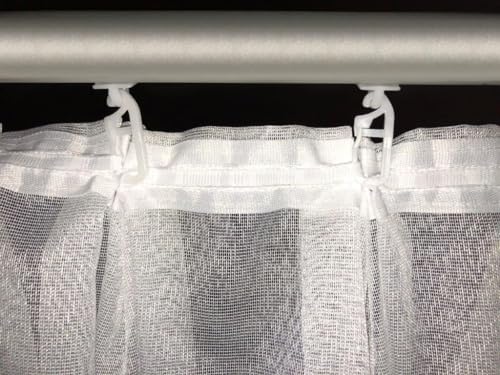 Fertigstore SABLIO Uni cortina plisada blanca de 225 x 450 cm para decoración de interiores 4