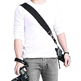 Powerextra Camera Neck shoulder Strap and Wrist Strap w/ Quick Release and Safety Tether Compatible with Nikon Sony Olympus Pentax fujifilm Panasonic Canon Camera SLR DSLR