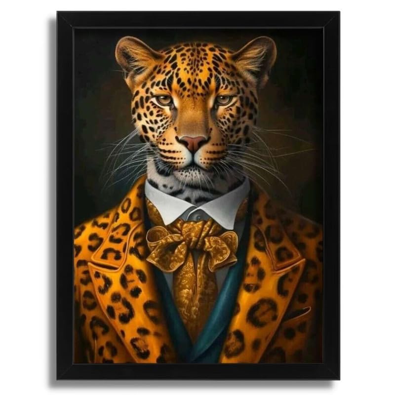 Cadeau léopard affiche vintage originale format A0 tableau motivation salon