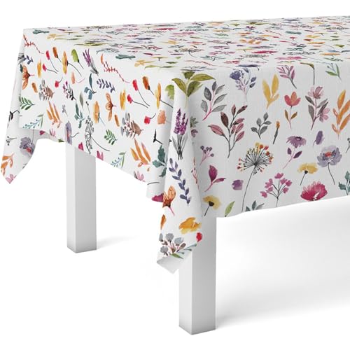 ECOMMERC3 Wachstuch, rechteckig, Größe 100 x 140 cm, Stil, Haltbarkeit und einfache Reinigung für Ihren Tisch – fleckenabweisende und wasserdichte Wachstuch-Tischdecke, Einfarbig