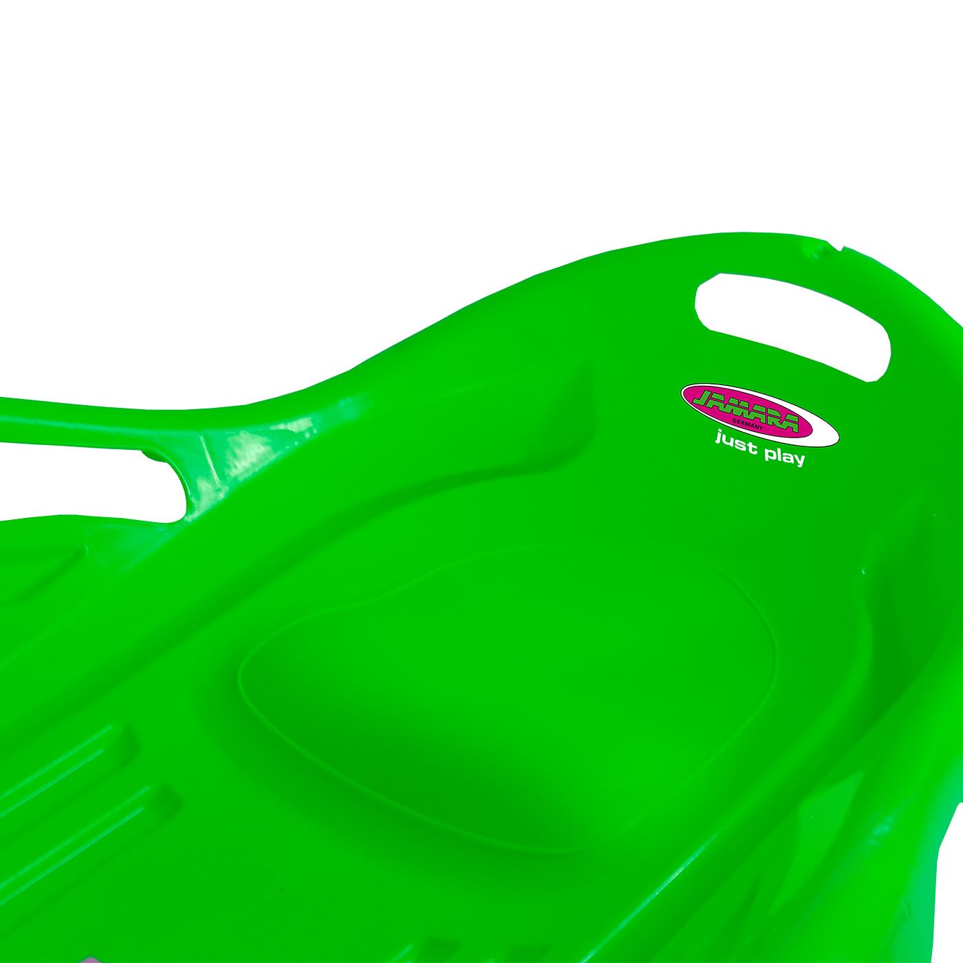 JAMARA 460536 Snow Play Bob Speed 78 cm grün-aerodynamische Bauweise, langlebiger Kunststoff, Bequeme, ergonomische Sitz-/ Liegekuhle für eine optimale Rutschposition, 1kg Leichtgewicht