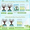 WATINC Earth Day Tree Craft Kits - Make Your Own Environmental Day Trees Decoration, DIY Earth Accessories Party Holiday Celebration Craft Supplies Home School Educational Activity for Kids (16 Pack) #1