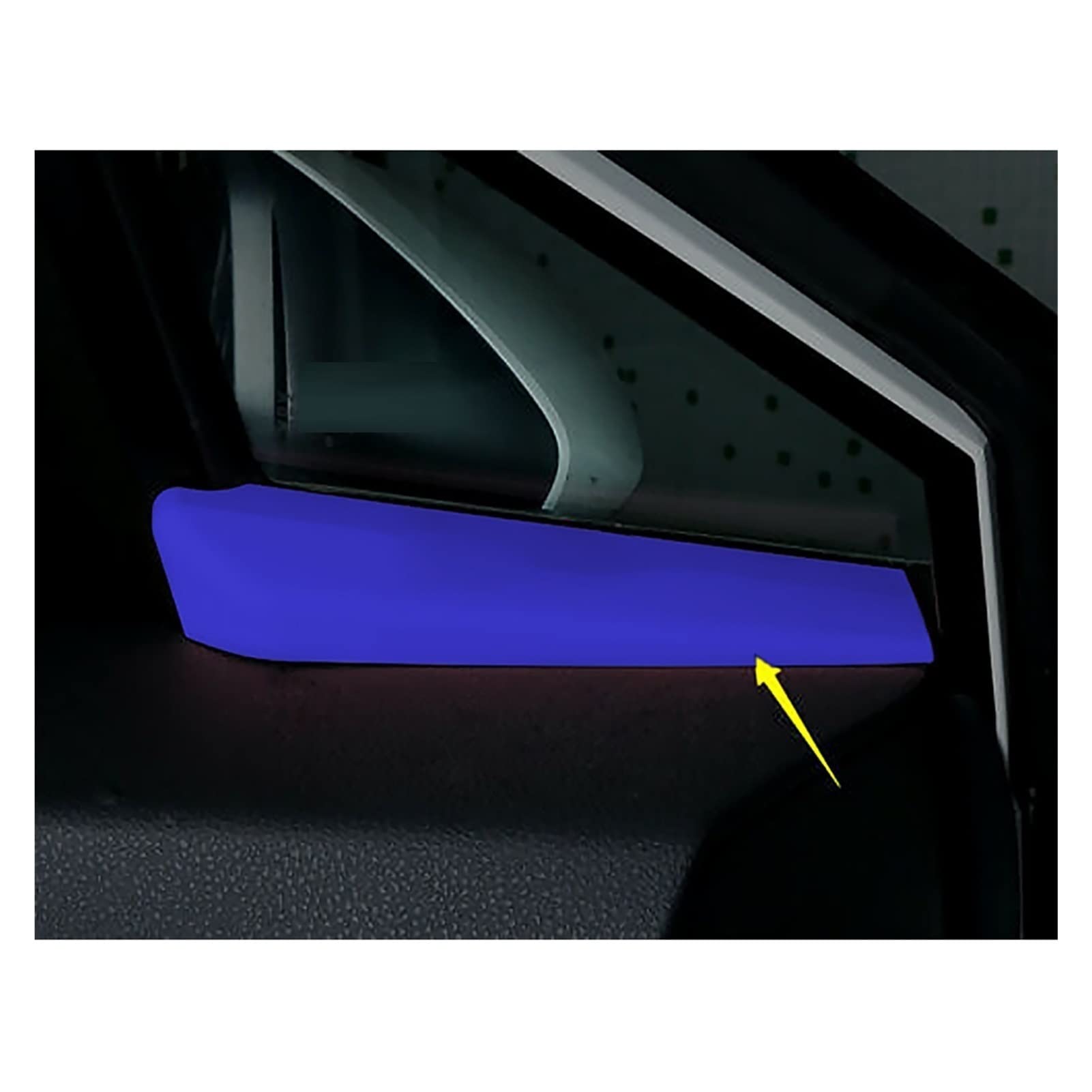 CAREG 2pcs Car Auto D'ANNER Porta in Fronte Finestra Una Posta Posta Posta Coperchio TRIANGO Trim C-HR CHR 2017 2017 2019 2019 2020 Blu Durable