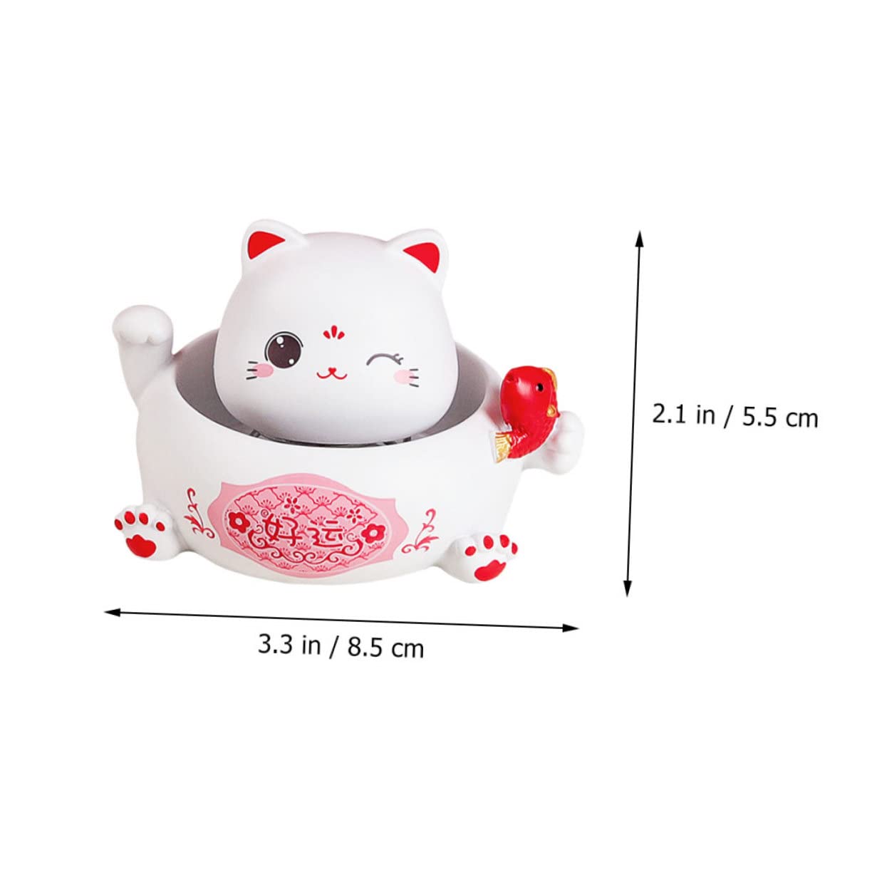 Figurine Chat Dansant Solaire - Décoration Bureau Ou Voiture, Tête Bouge Avec La Lumière