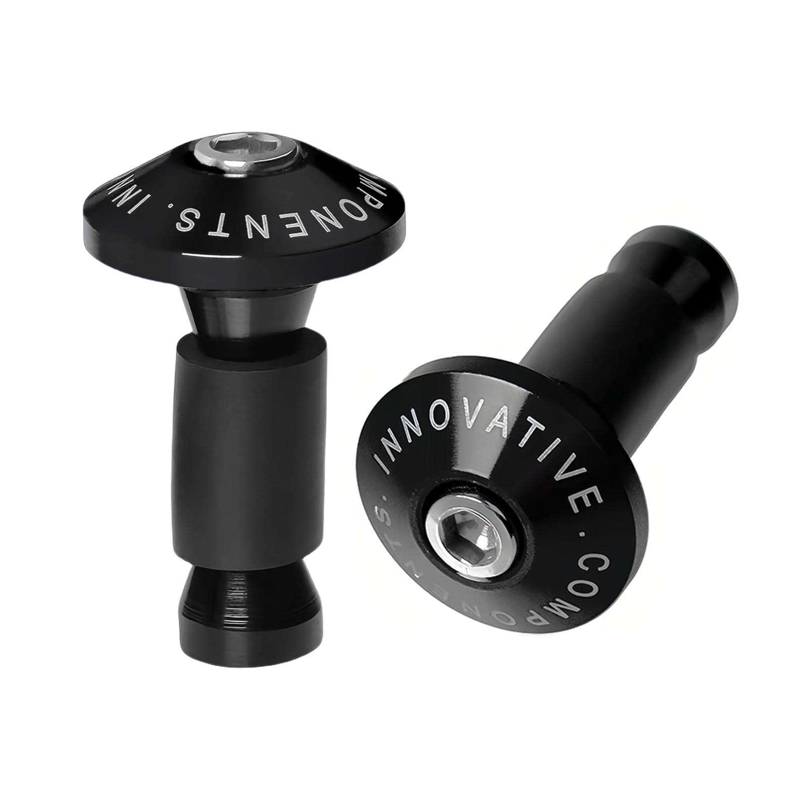 Estremità Manubrio Moto, 1 Paio di Alluminio CNC per Universale 22mm 7/8", Tappo Estremità Scorrevoli Maniglia Moto, Accessorio Essenziale per Maniglia Moto, Nero
