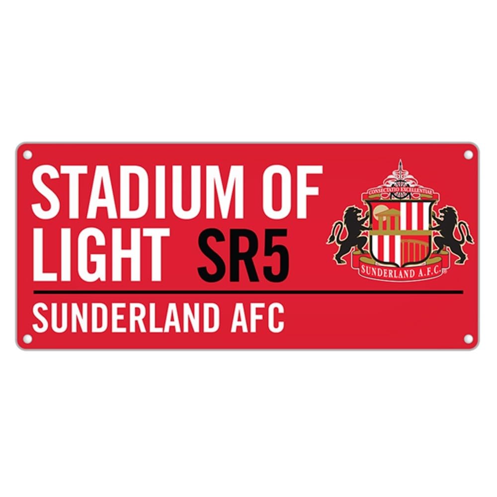 Yelacecca Sunderland Colour Street Sign Official Licensed Football Product Afc Window Street Sign 8X12 Inches
