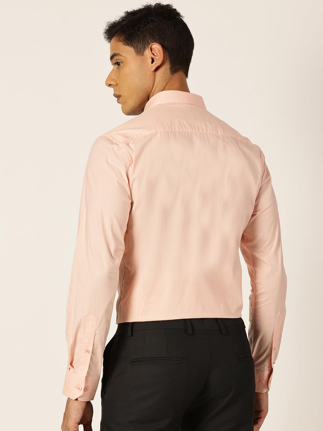 Thomas Scott Uomo | Tinta unita | Manica lunga | Slim Fit | 100% cotone | Button Down | Tasca singola | Camicia formale