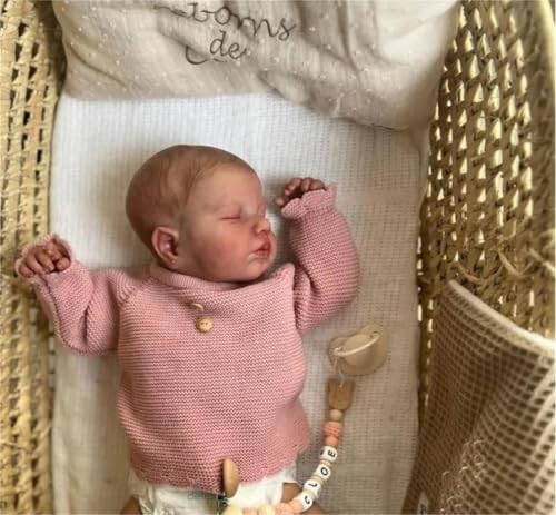 Anano Real Baby Mädchen Reborn Babypuppen Silikon Ganzkörper 20 Zoll Lebensechte Neugeborene Babypuppe Gewichtete Realistische Silikon Babypuppen Anatomisch Korrekte Baby Kleinkind Puppe – Bild 6