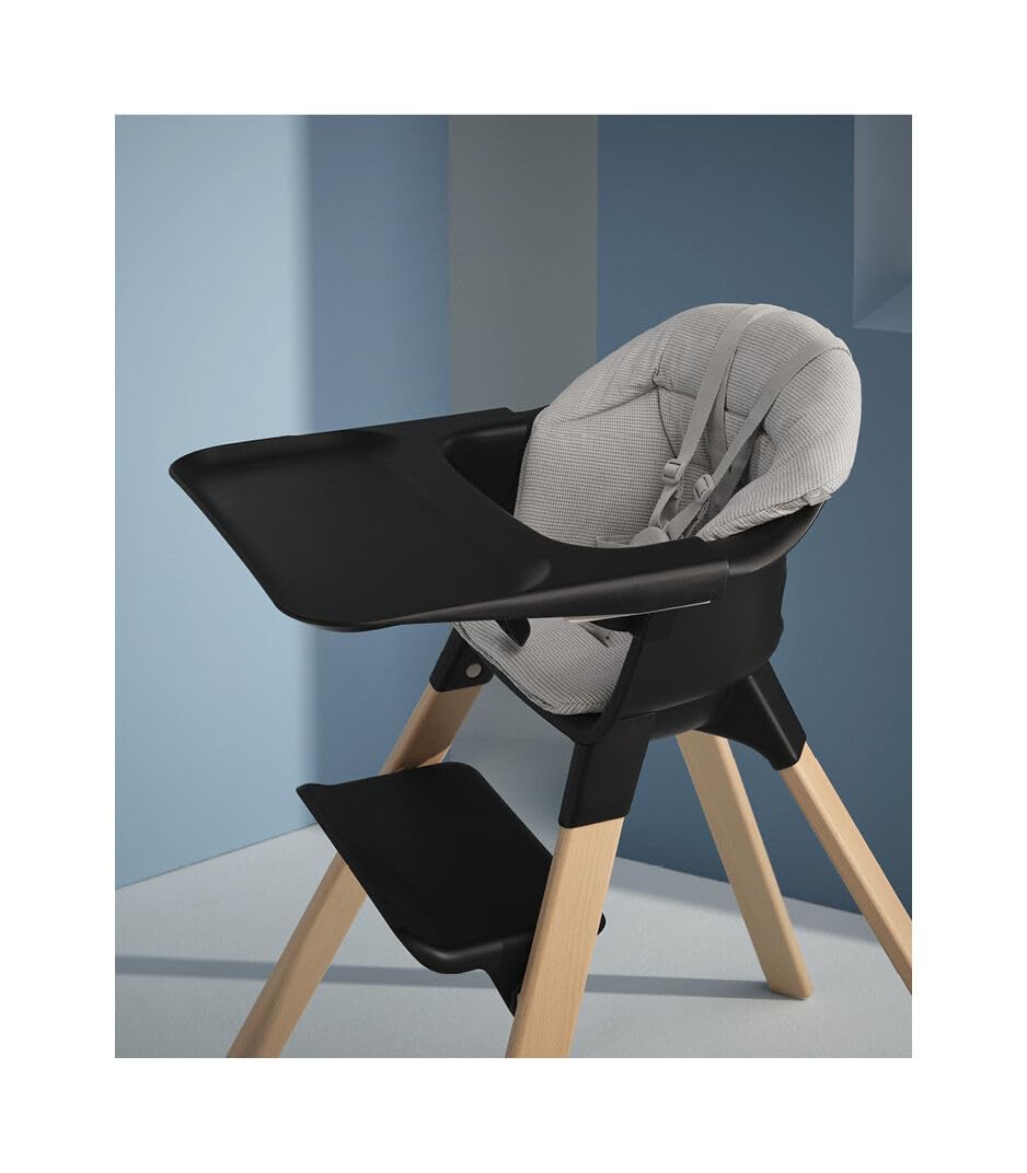 Cuscino Stokke Clikk, Nordic Grey - Compatibile con il Seggiolone Stokke Clikk - Fornisce Supporto ai bambini - In Cotone organico - Double-face e Lavabile in lavatrice - Per bambini dai 6 ai 36 mesi