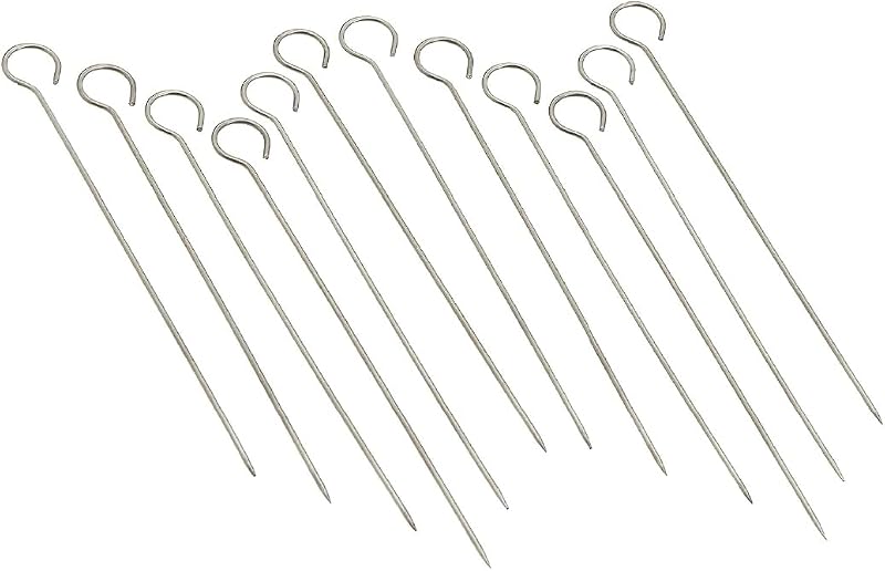 Regency Wraps Reusable Stainless Steel Turkey Lacers, 4.25 Inch, Pack of 12 | Reusable Turkey Trussing Needles For Meat, Poultry, Chicken, Shish Kabob, Kebab, Fruit, Grilling, Roasting & Crafting Use