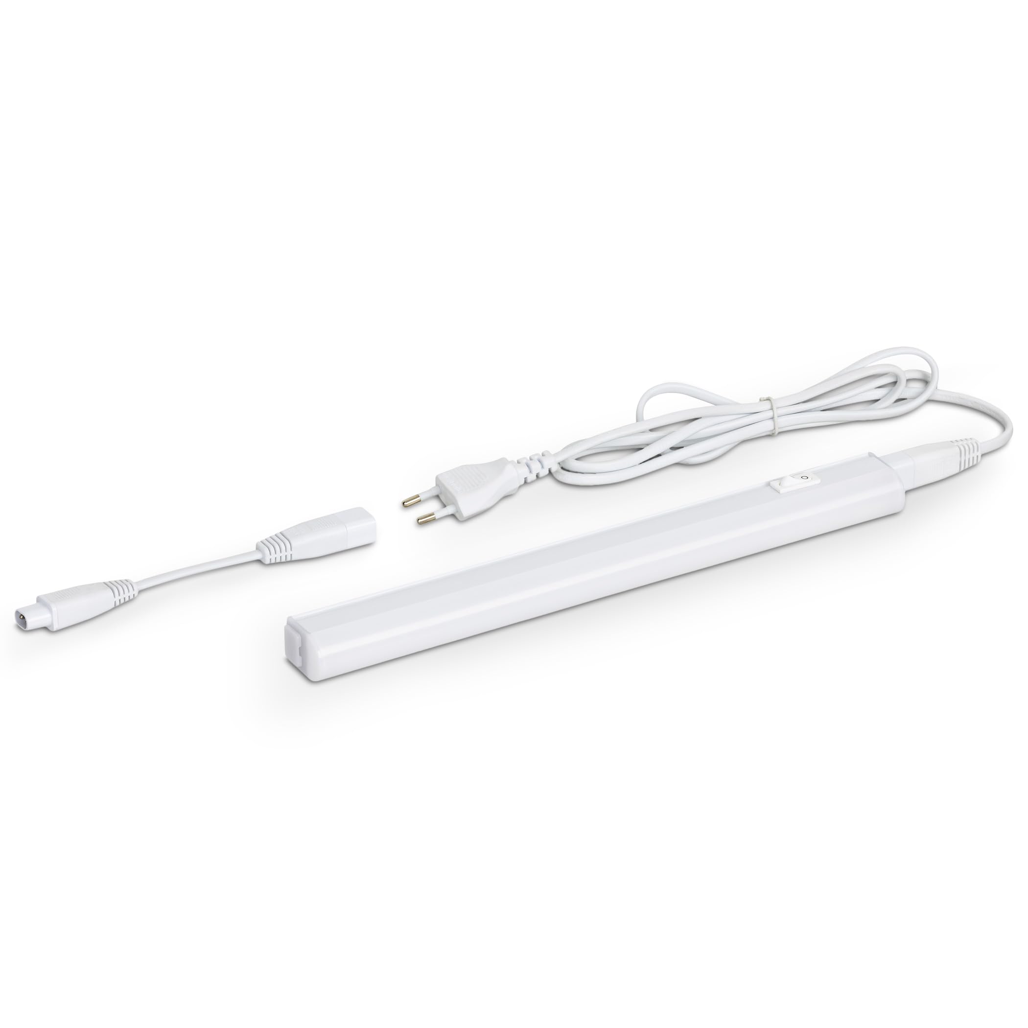 SEBSON LED Unterbauleuchte Küche 30cm mit Stecker und Schalter, 4000K Neutralweiß 5W 800lm, LED Lichtleiste 230V, Küchenlampe Unterbau 300x30x22mm