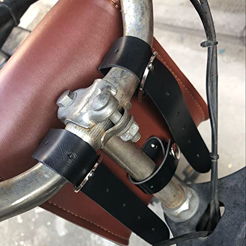 Bolsa para Manillar de Moto Mini de Cuero PU Marrón miniatura 3