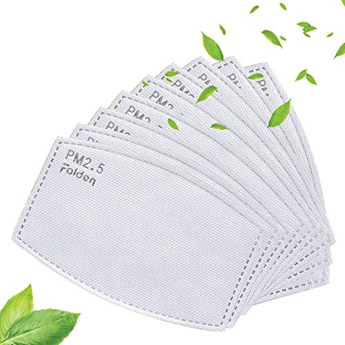 200Pack PM 2.5 Activated Carbon Filter | Adults Mouth Mask Filters | Replaceable Anti Haze Filter Paper | Breathing Insert Protective Mask | Meltblown Non-Woven Cloth 5 Layers Filters A