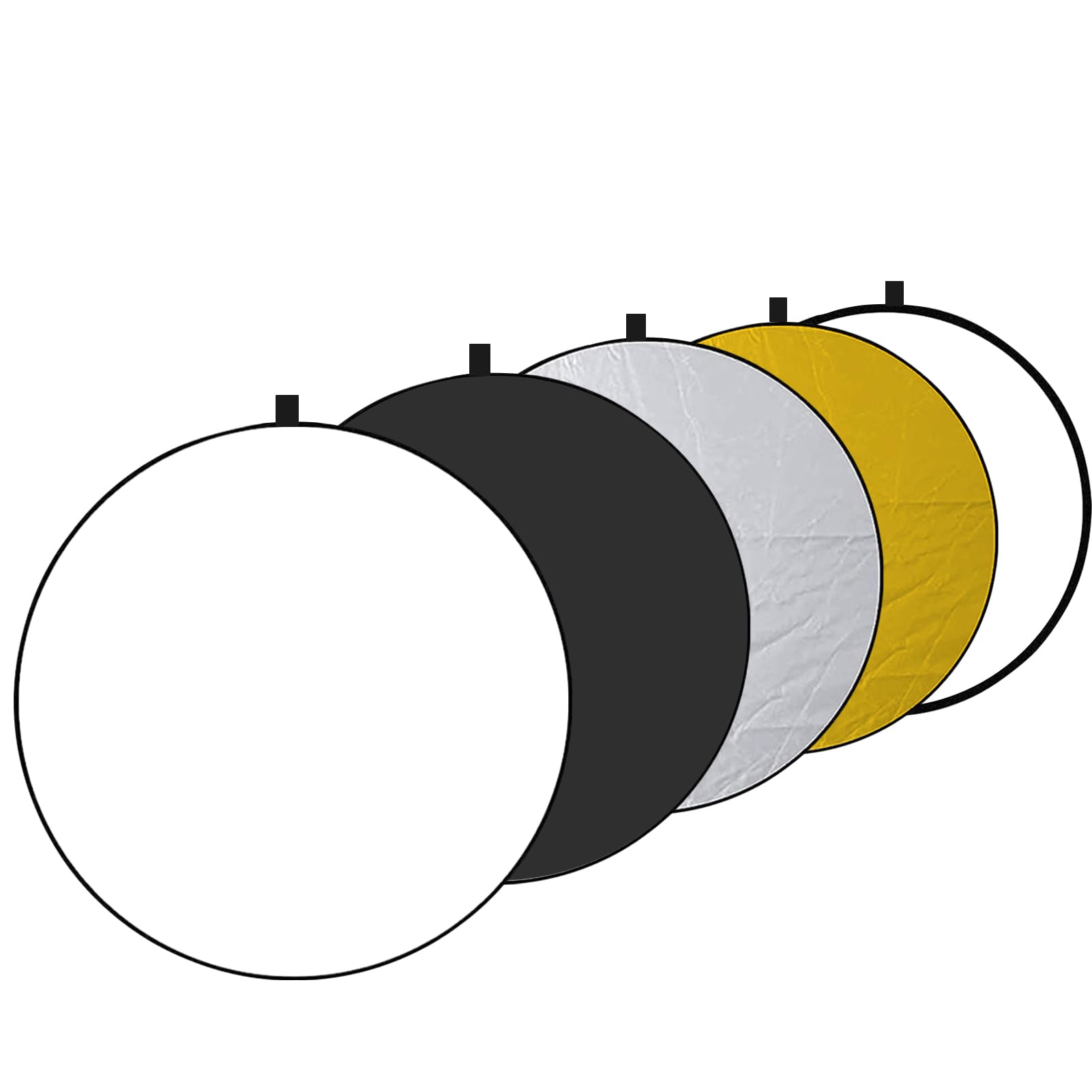 EMART 24'' (60cm) 5 in 1 Photo Collapsible Photography Reflector with Bag - Portable Camera Panel for Studio Video,Outdoor Lighting, Indoor Shooting, Portraint -Translucent, White, Silver, Gold, Black