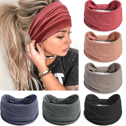 Awumbuk Wide Headbands for Women Knotted No Slip Head Bands Soft...