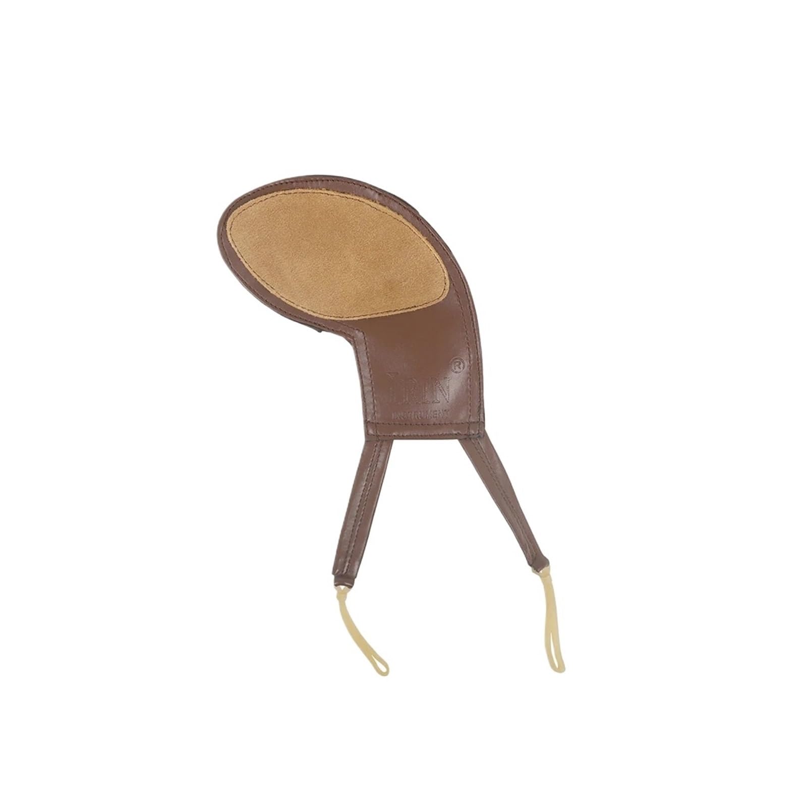 Mentonera para violín Almohadilla de descanso for la barbilla violín hombreras cuero suave for 4/4 3/4 /1/2 1/4 1/8 1/16 accesorios instrumento cuerda(Brown 1-2 1-4)