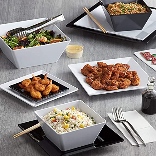 Image of E-EZRA Large Square Velocity Food Container Melamine Bowl / 4500 Ml (White)