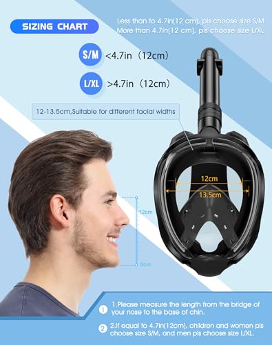 Greatever G2 Equipo de Snorkel para Adultos 2 Piezas Máscara de Snorkel de Cara Completa miniatura 6
