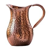 Copper Water Jug For Ayurvedic Healing | 100% Pure Copper Handcrafted Hammered Pitcher Premium Water Dispenser