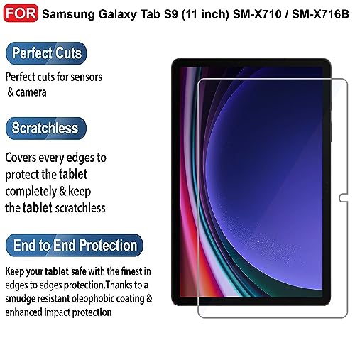 Image of CEDO Samsung Tab S9 (11 inch) Tempered Glass | Screen Protector Clear Tempered Glass for Samsung Galaxy Tab S9 (11 inch) SM-X710 / SM-X716B