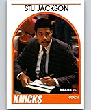 1989-90 NBA Hoops #60 Stu Jackson New York Knicks Coach Inaugural Hoops Licensed Basketball Trading Card (Stock Photo. Near Mint or Better)