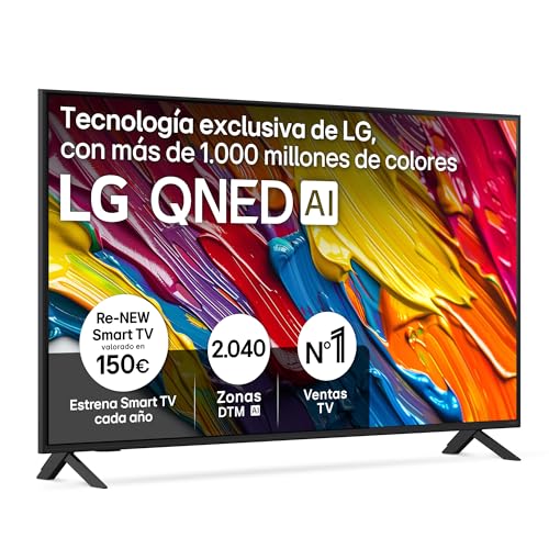 LG 55QNED84A6C - TV 55', 4K QNED EVO, Smart TV, WebOS 25, Procesador Potente e Inteligente, Super Upscaling, Dolby Dilgital Plus, Alexa/Google Assistant, Negro