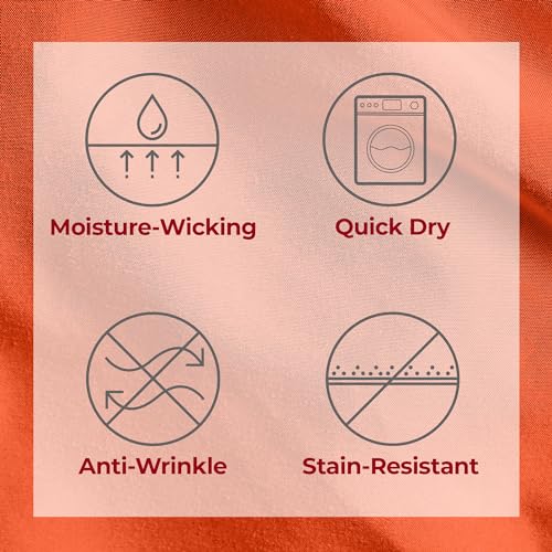 Image of Mellanni Split King Sheets Set - 5 PC Iconic Collection Bedding - Hotel Luxury, Extra Soft, Cooling Bed Sheets - Wrinkle, Fade, Stain Resistant (Split King, Poppy Orange)