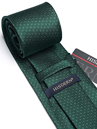 Image of HISDERN Polka Dot Ties for Men Classic Silk Ties and Pocket Square Formal Business Necktie Handkerchief Wedding Party
