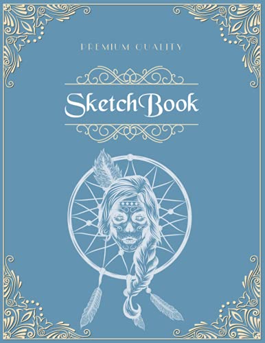 Premium Sketchbook 8.5"x11" size & total 110 sheets of Sketch Pad: The tattoo inspiration of the dream catcher Sketchbook matte cover notebook, Gifts ... Painting, Water Color, Pastel and Graphite.