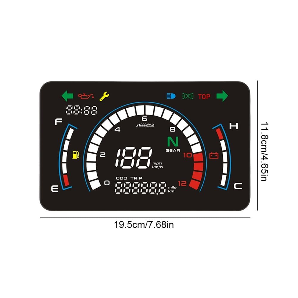 その他 himawari 走行距離計 デジタルタコメーター オートバイ バイクダッシュボード