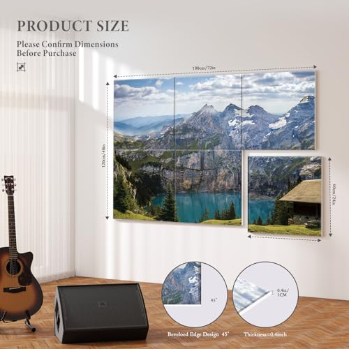 Image of JBER 6 Pack Art Acoustic Panels 72 inch x 48 inch, Lake Oschenis