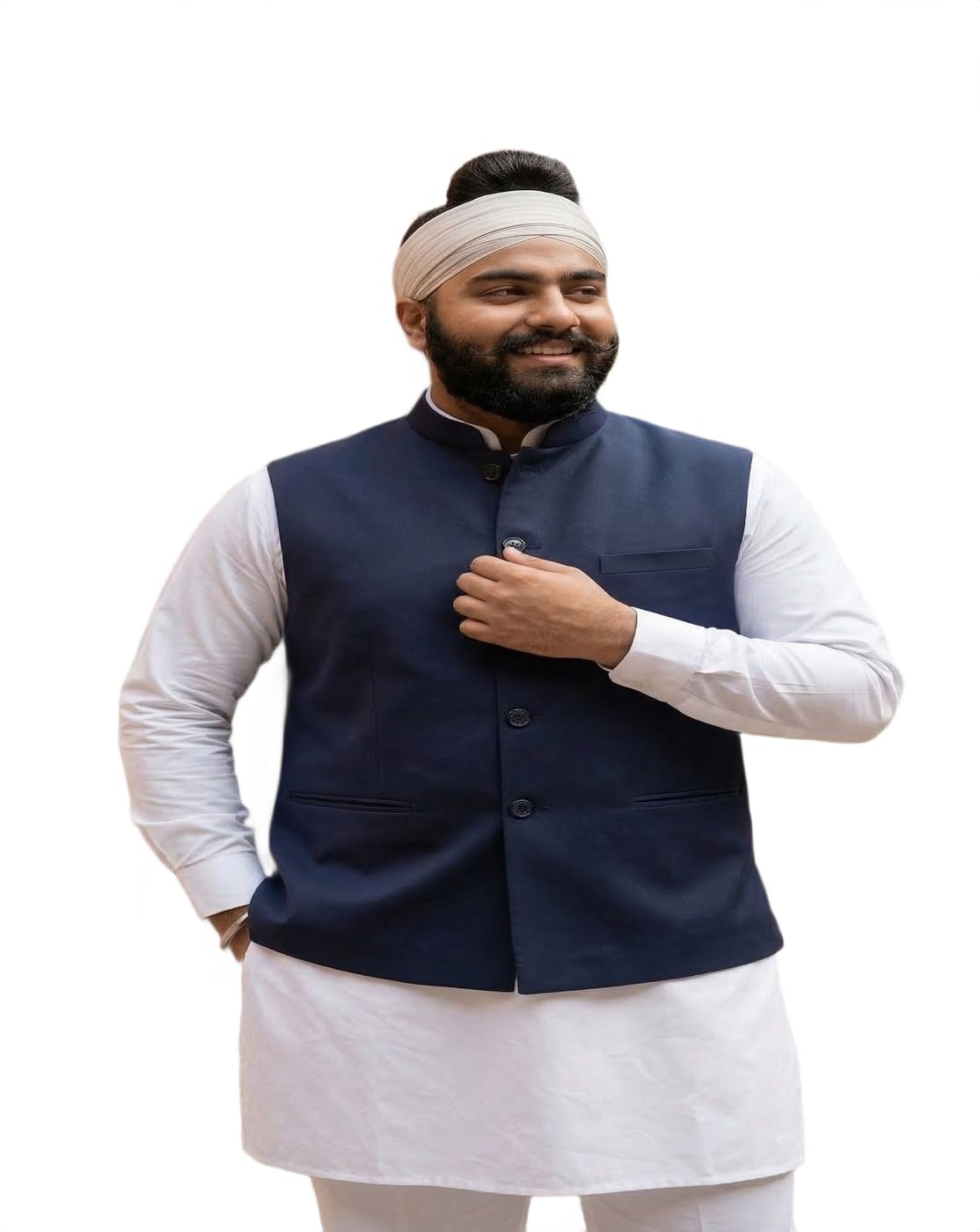 Navy Blue Nehru Jacket,Modi Jacket For Men-picture-23