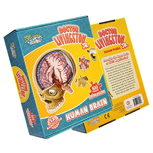 Human Brain Floor Puzzle - Doctor Livingston Jr Anatomy Model - 100 Piece Jigsaw Puzzle - Kids Puzzle and STEM Game About Brain - Medically Accurate Science Toys for Kids, Toddlers, Teens - Image 2