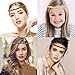 7 Pcs Rhinestone Beaded Headbands, Fashionable Crystal Beaded Elastic hairbands for Women Girls Hair Jewelry Accessories