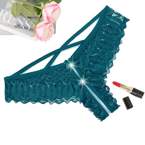 Avidlove Women's Panties Lace Thong Underwear String Ladies Undies Soft Cheeky Panty Peacock Blue...