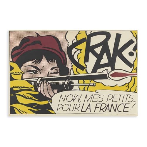 F I N U C B 14 ilustraciones famosas de Roy Lichtenstein de Roy Lichtenstein, impresión de Crak! de Roy Lichtenstein, pósteres, lienzo, pinturas decorativas, arte de pared para oficina, sala de estar