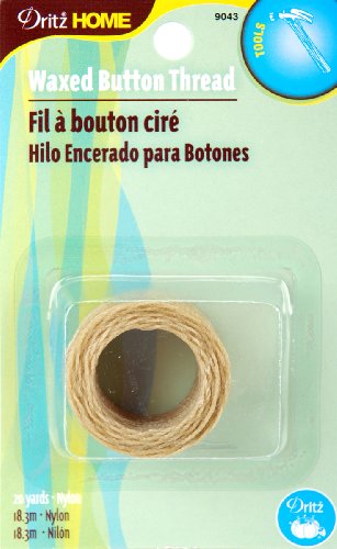 Hilo encerado para botones Dritz 20 yardas Natural miniatura 1