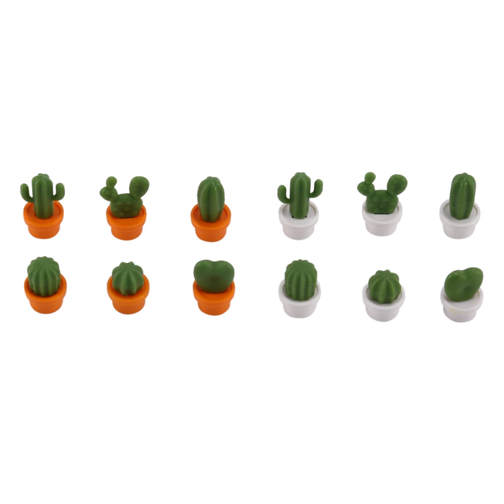 CTRLZS 12 Pcs Cute Cactus Refrigerator Magnets,Decorative Fridge Magnet Locker Magnet,Dry Erase Board Magnet,Perfect Fridge Magnets for House Personal Use